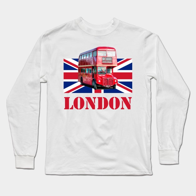 London Bus Long Sleeve T-Shirt by SteveHClark